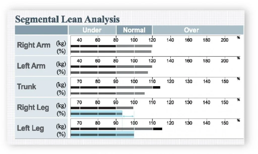 body composition analysis chart